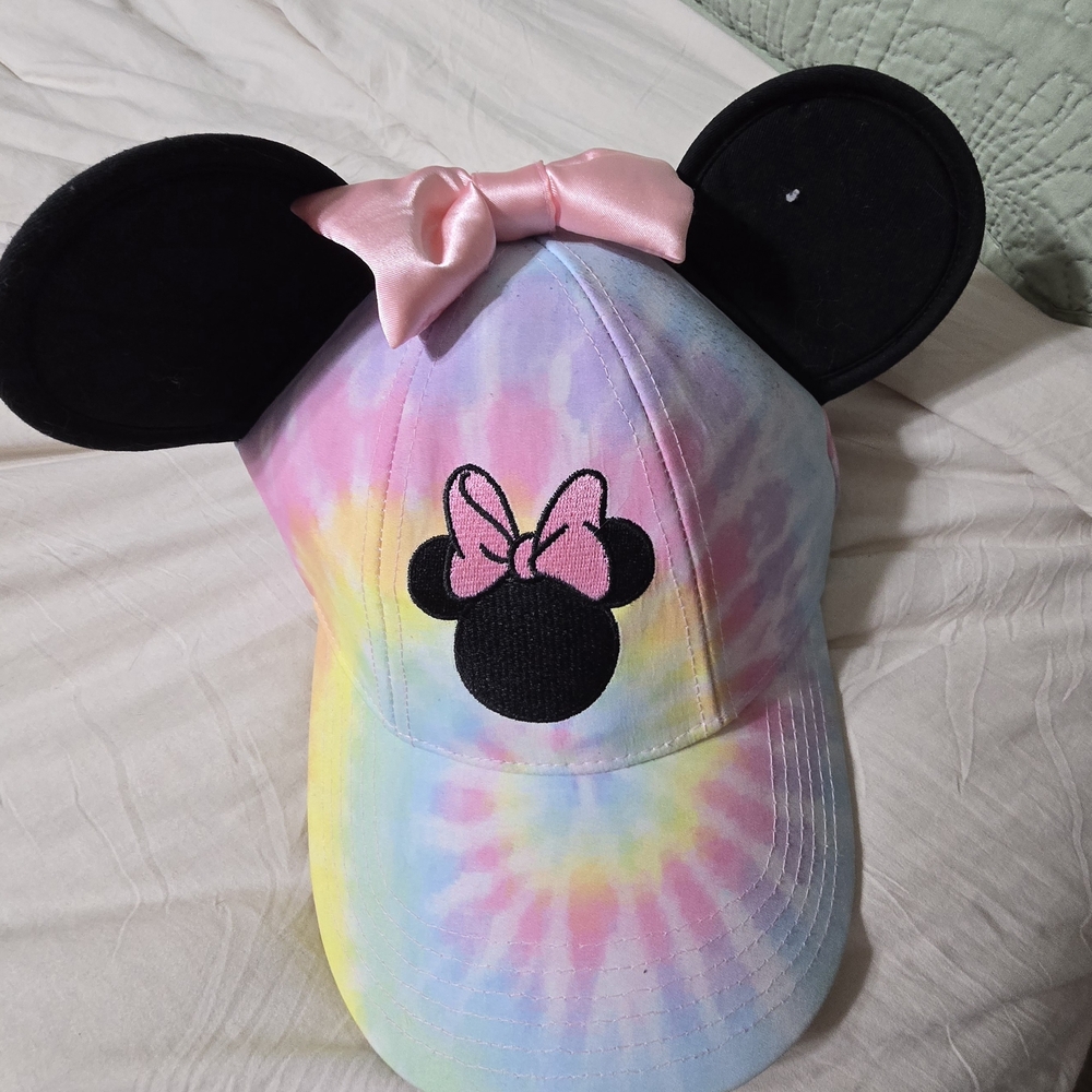 Disney Tie-Dye Minnie Mouse Hat with Pink Bow